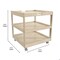 Flash Furniture Bright Beginnings Commercial 3 Shelf Square Space Saving Wooden Mobile Classroom Storage Cart, Locking Caster Wheels, Kid Friendly Design, Natural MK-ME14795-GG - alternate 10